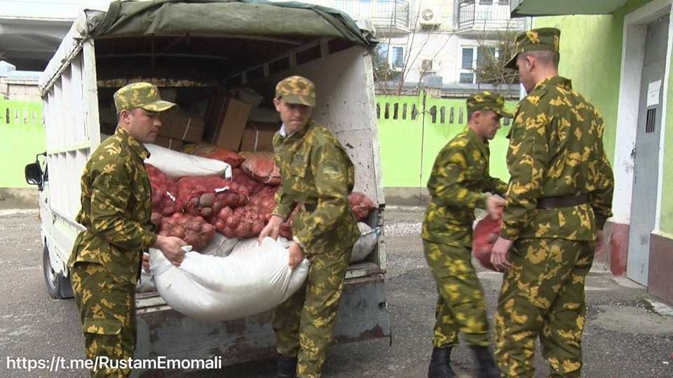 КУМАКИ НАВБАТИИ МУҲТАРАМ РУСТАМИ ЭМОМАЛӢ БА ҚИШРИ НИЁЗМАНДИ ҶОМЕА ВА САРБОЗОНИ ҚИСМҲОИ НИЗОМӢ